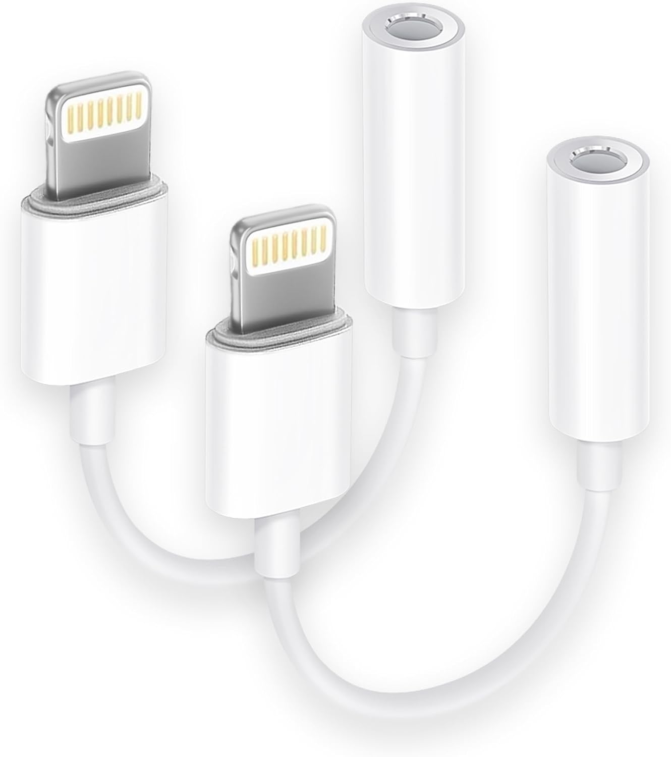 2er-pack Lightning-auf-3,5-mm-kopfhöreranschluss-adapter, Aux-audio-konverter Für Iphone, Kompatibel Mit Iphone 14/13/12/11/x/xs/8/7