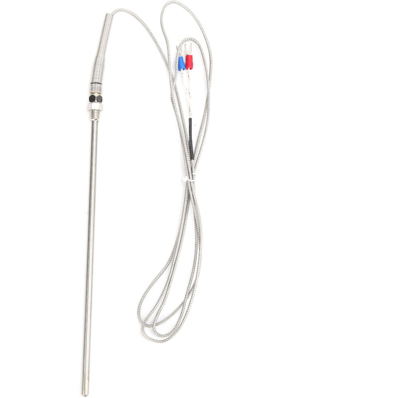 Temperaturfühler Typ K, Thermoelement 5x200mm, Mit Edelstahlsonde Und M8-gewinde.