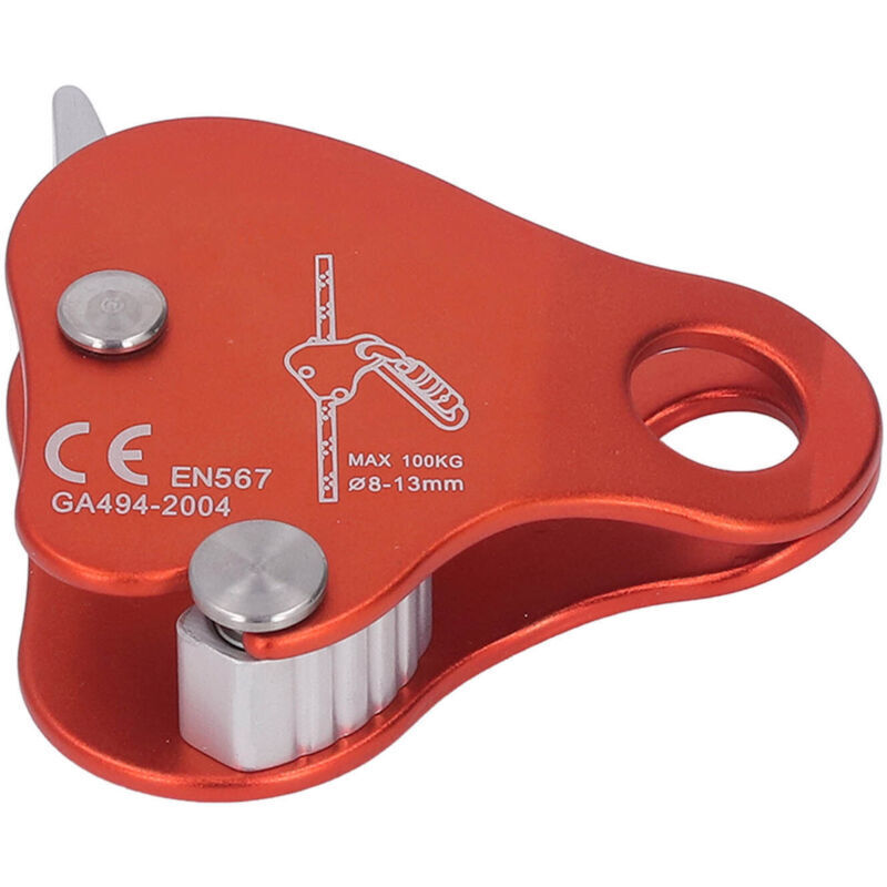 8-13 Mm Selbstsichernde Kletterseilklemme Aus Aluminiumlegierung Für Outdoor-klettern Und Bergsteigen, Orange.