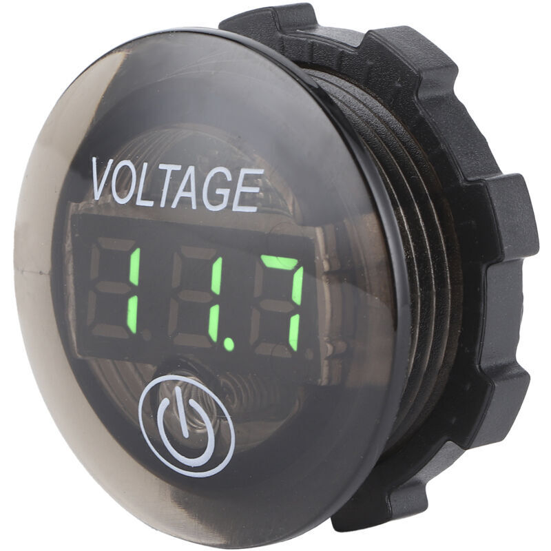 Universelles Digitales Kfz-batterie-voltmeter Mit Led-anzeige Für 12-24 V Gleichstrom Und Berührungsschalter (grün)