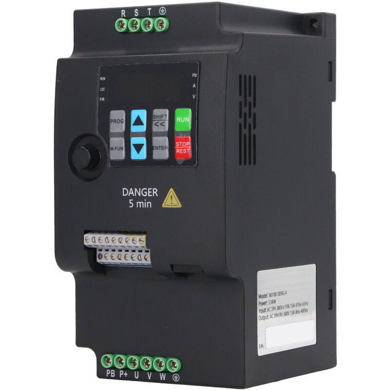 5,5 Kw Frequenzumrichter – 380 V Ac Auf 0–380 V – 13 A – Rs485-technologie Für Synchrone Steuerung – Anwendungen: Ventilatoren, Pumpen