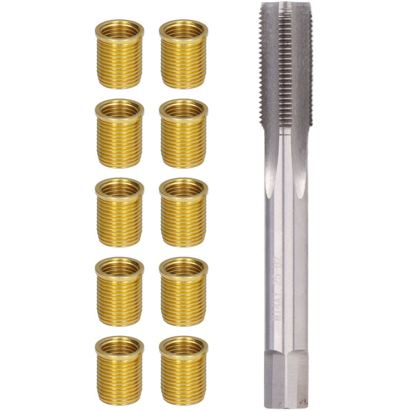 Werkzeugset Zur Reparatur Von Zündkerzengewinden: 10 Edelstahl-einsätze M12x1,25, Gewindebohrer M14x1,25 Für Benzinmotoren.
