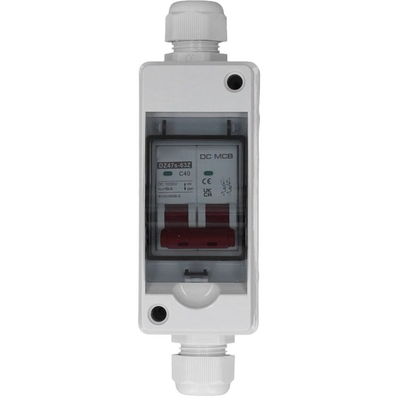 2-poliger 40-a-1000-v-gleichstrom-leistungsschalter Mit 6 Ka Abschaltvermögen, Ip65 Wasserdicht, Für Photovoltaikanlagen