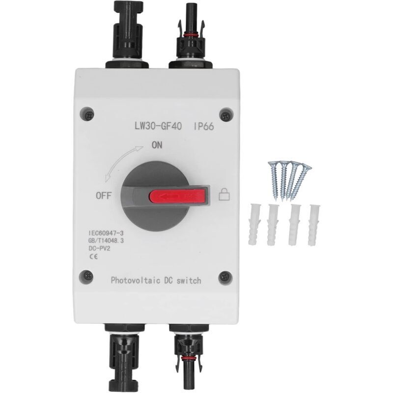 32a Solarsystem-trennschalter, Ip66 Solarsystem-kombinationsbox, Solarstromsystem-trennschalter Für Wohnmobile, Boote, Netzunabhängige/netzgekoppelte Solarsysteme (de-basis)