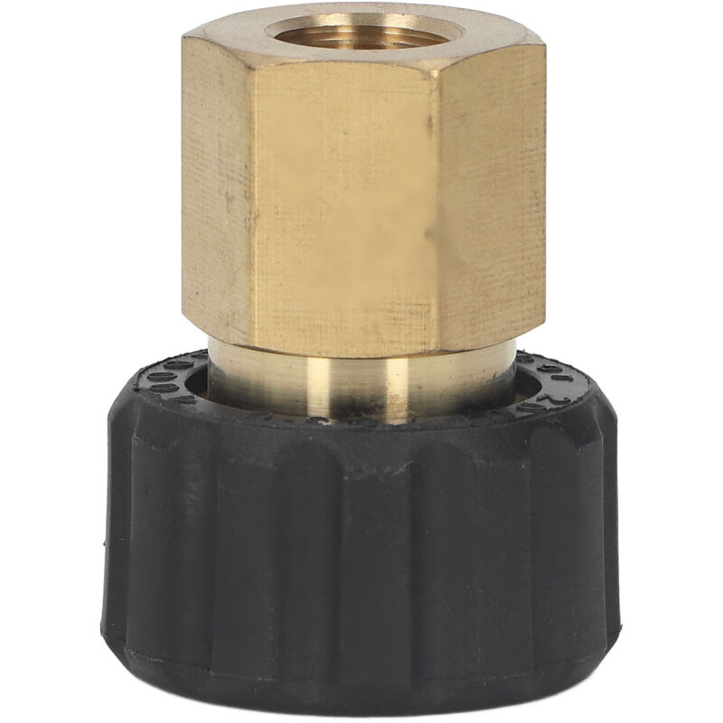 Rosvola Messing-gummi-hochdruckreiniger-adapter, Korrosionsbeständig, G1/4 Zoll Auf M22 X 1,5 Mm Innengewinde Für 14 Mm Außendurchmesser Ersatzschlauch.