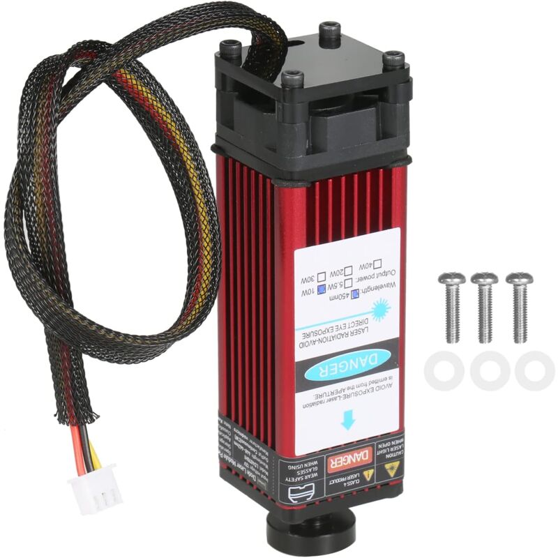 5,5w 450nm Lasermodul, Lasergravurkopf, Einstellbare Brennweite, Hochpräzise Gravur Auf Kunststoff, Leder, Holz Und Acryl Für Cnc-lasergravurmaschinen.