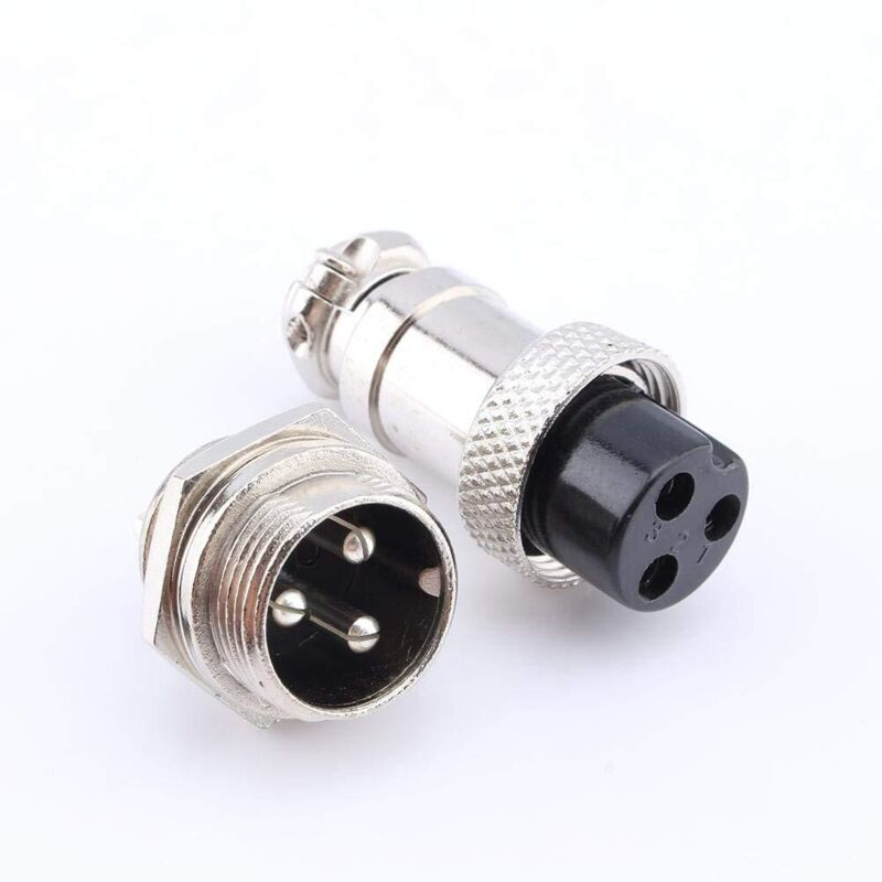 Gx16 3-poliger Flugzeugstecker, 3-poliger Stecker/buchse Für Metallverkleidungen