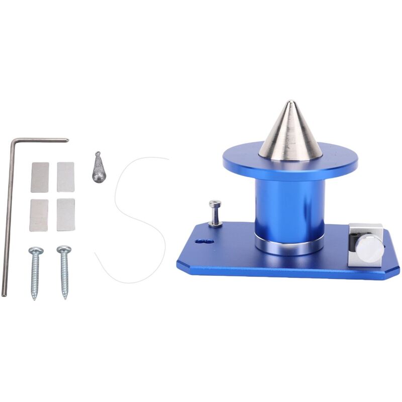Rosvola Metall-rasenmähermesser-auswuchtgerät Mit Eingebautem, Leistungsstarkem Magneten, Effizienter Ausrichtung, Verstellbarem Wandmontage-auswuchtwerkzeug, Blau.