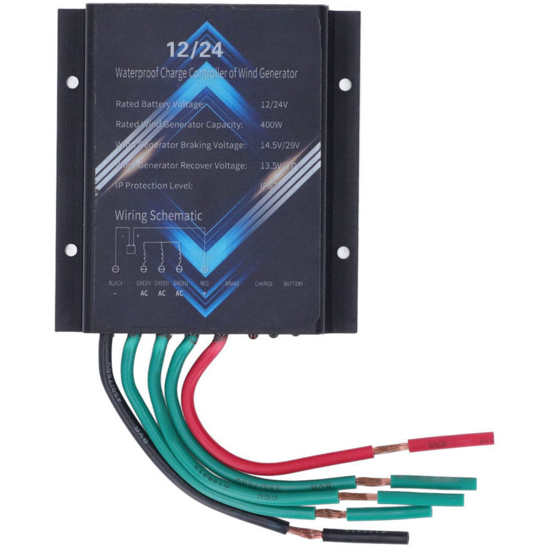Windturbinensteuerung, 12v/24v-batterie-automatikregler, 400w Wasserdichte Windkraftanlage Aus Aluminiumlegierung, Regler Für Erneuerbare Energien