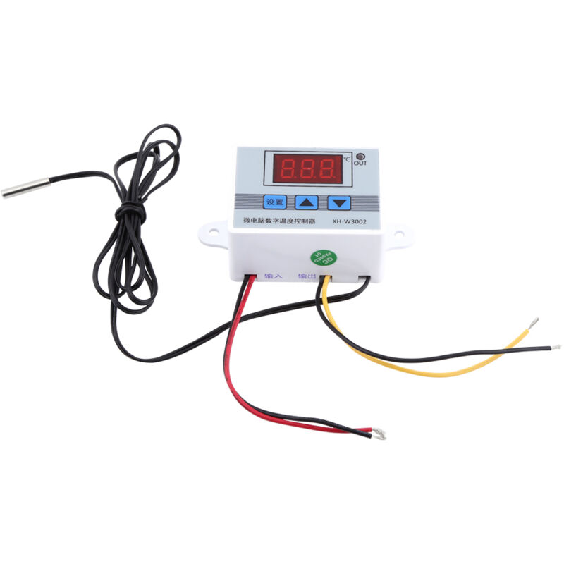 Xh-w3002 12v Dc Digitalthermostat Mit Wasserdichter Sonde Bis Zu 1 M Tiefe - Temperaturregler Für Heizung Oder Kühlung - Genauigkeit Von 0,1°c