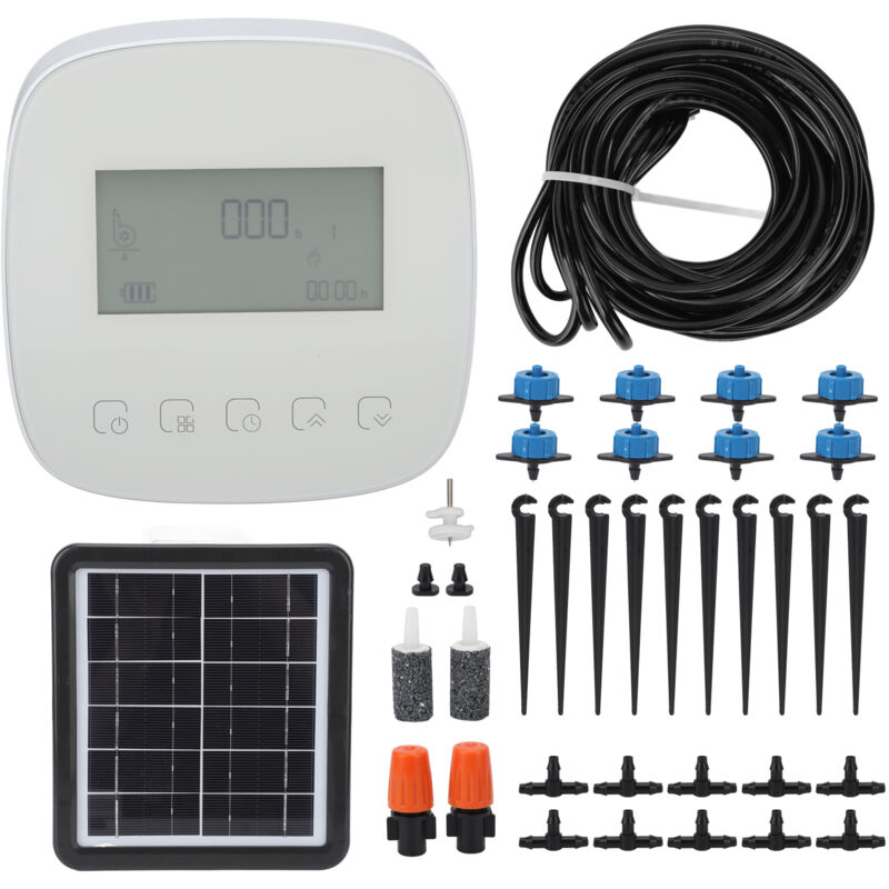 Intelligentes Automatisches Bewässerungssystem, Diy-tropfbewässerungsset Mit Zwei Pumpen, Programmierbarer Zeitschaltuhr, Solarladung, Wlan, Arros, Standard, Standard