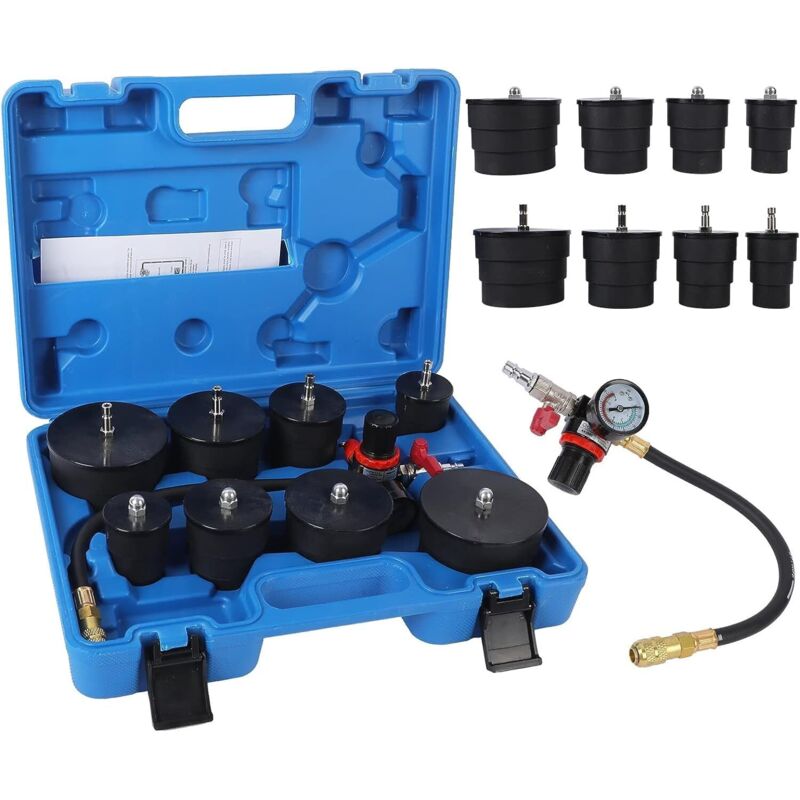 9-teiliges Turbolader-lecktest-set – Manometer (0–70 Psi) – Schläuche (35–90 Mm) – Turbolader-lecksuche – Einfache Installation