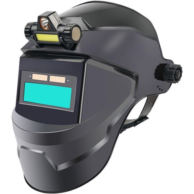Selbstverdunkelnder Schweißhelm Mit Echtfarbenanzeige, Solar-schweißhelm Mit Weitwinkel, B