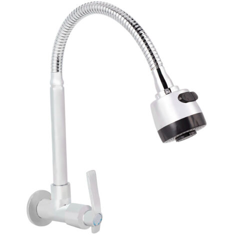 Einhebel-wandarmatur Für Die Küche – 360° Schwenkbarer Schwanenhals – Kupfer Und Edelstahl – G1/2"-anschluss