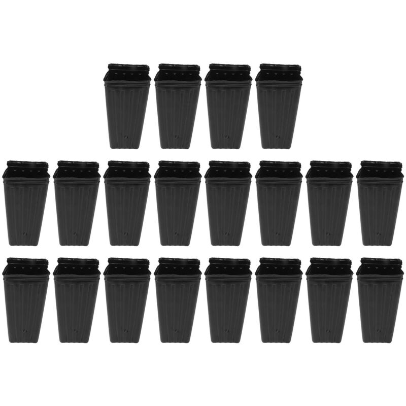 Set Mit 20 Tiefen Kunststoff-baumtöpfen – 19,7 Cm Hoch – Optimale Drainage Für Sämlinge Und Jungpflanzen – Für Den Innen- Und Außenbereich – 20 Stück