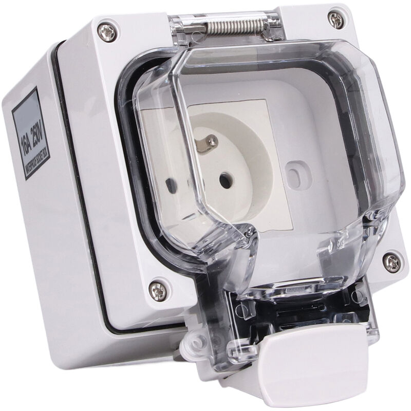 Ip66 Wasserdichte Außensteckdose, 250 V, 16 A – Stoßfestes Abs-gehäuse – Sichere Wandmontage Für Außengeräte