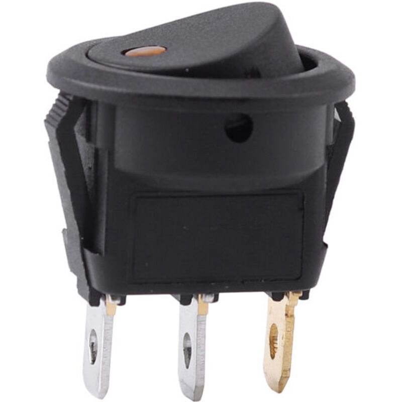 12v Dc Ein/aus-wippschalter, Runder Ein/aus-knopf Mit Orangefarbener Led-anzeige Für Lkws, Pkws Und Boote.