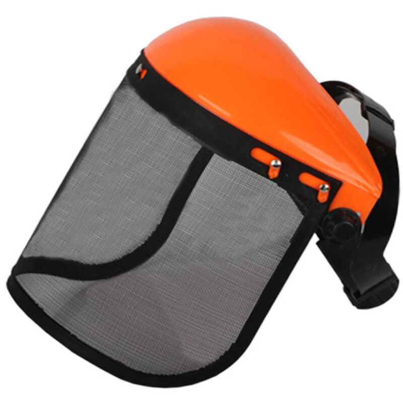 Industrieller Forstschutzhelm, Schutzhelm Für Heckenscheren, Schutzhelm Für Forstmäher Mit Netzvisier, Schutzvisier