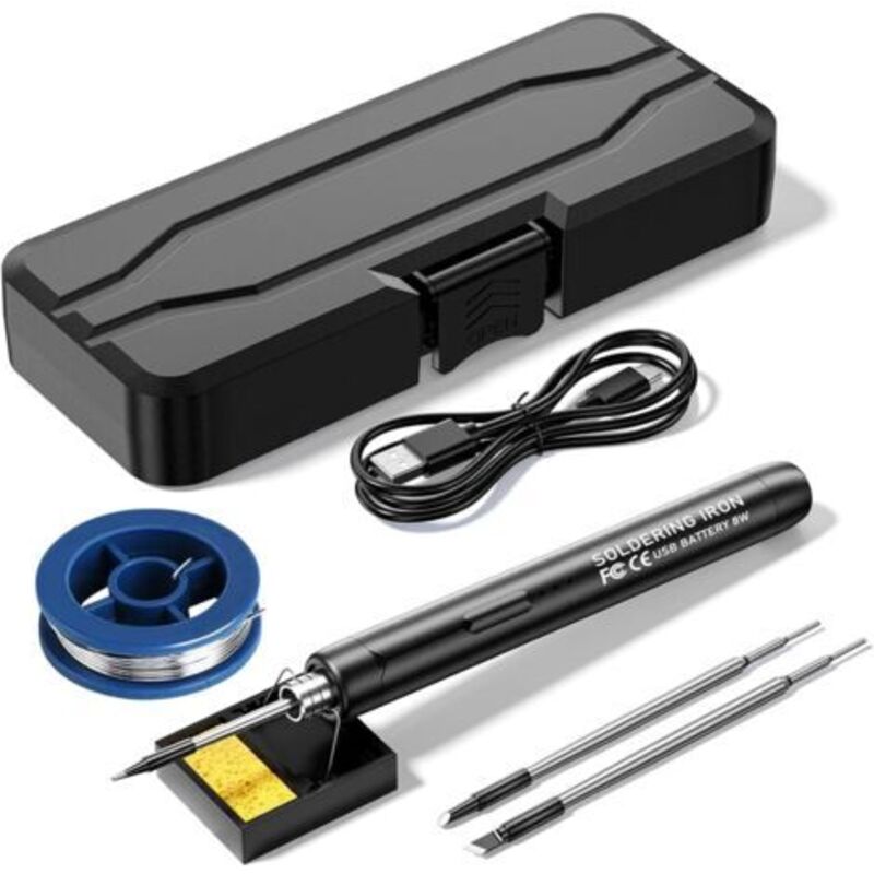 Kabelloses Lötset, Usb-wiederaufladbarer Lötkolben, 8-w-lötkolben-set Mit 1 Lötspitze, Einstellbare Temperatur, Elektrischer Lötkolben