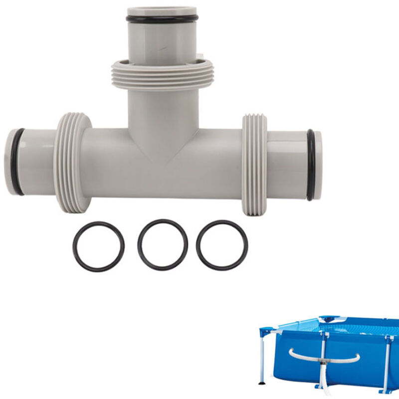 Poolschlauch-t-stück Für 1,5"/38-mm-schläuche, Dreiwege-ersatz-poolschlauchadapter Für Intex- Und Bestway-aufstellpools. Poolzubehör A