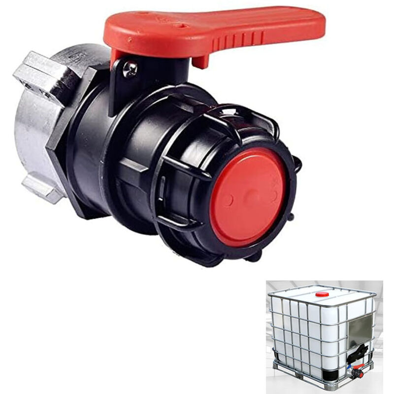 Ibc-kugelhahnadapter Dn50 – 75 Mm Grobgewinde – Tankregelventil – Säure- Und Korrosionsbeständig