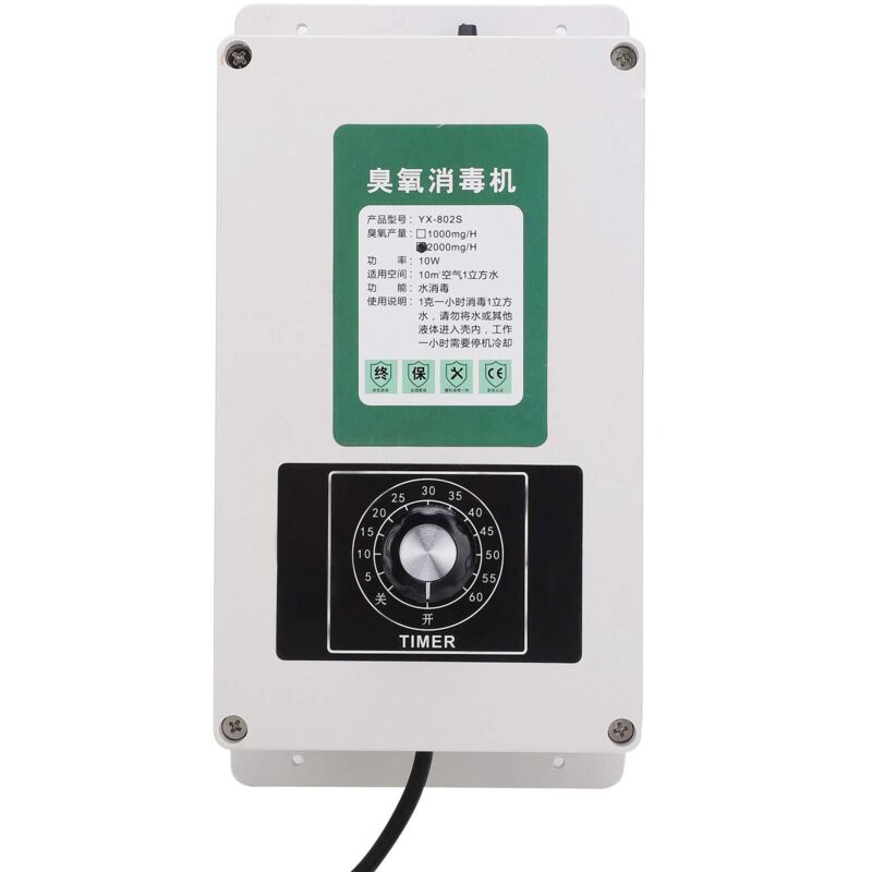 2000 Mg Ozongenerator Mit Timer Zur Reinigung Von Haus, Auto, Werkstatt Und Gewächshaus (220 V Eu-stecker)