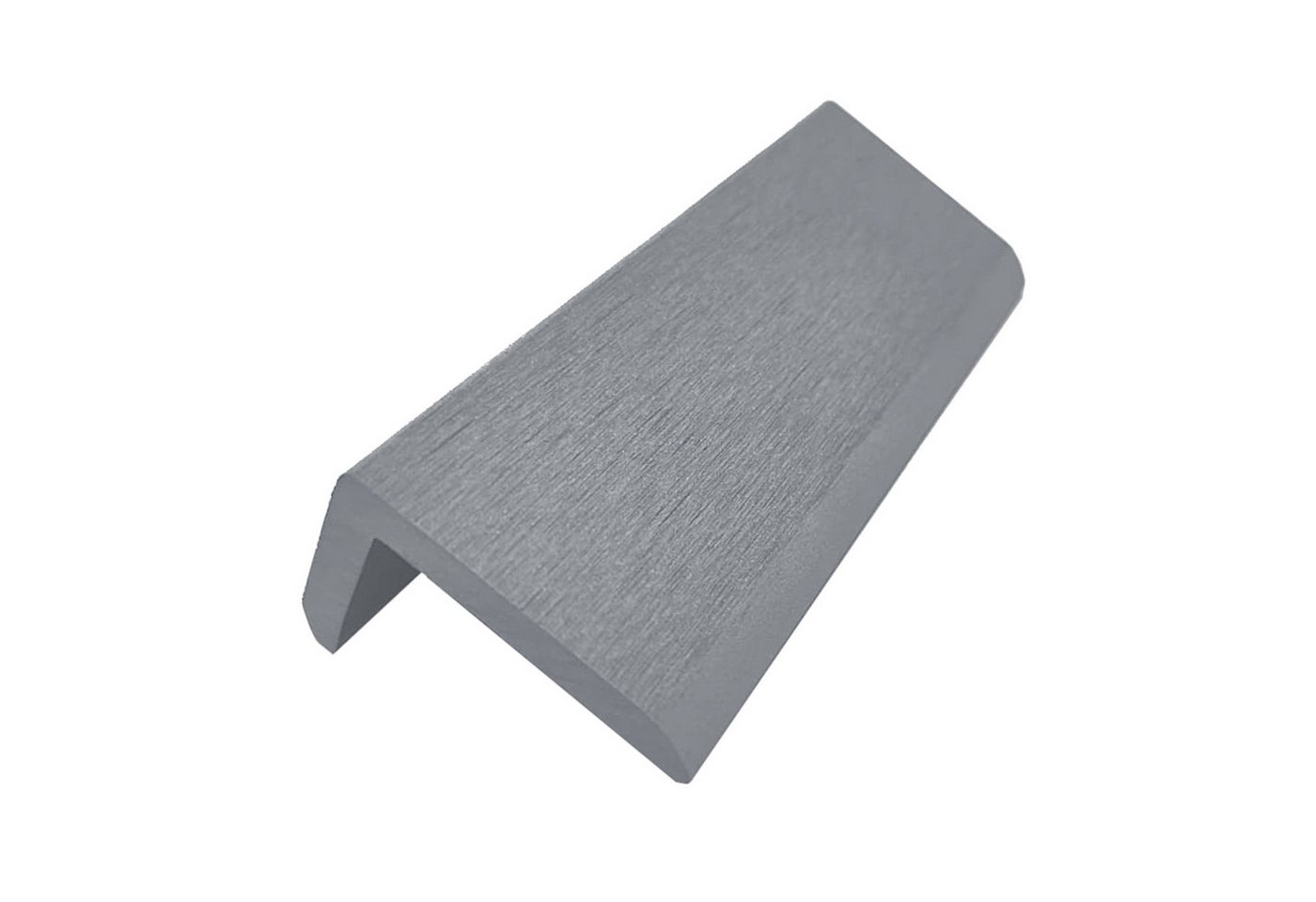 WPC Profi Terrassendielen MUSTER L-Abschlussleiste 15 cm steingrau 60x40 mm, (Abschlussleiste, Musterstück 15 cm)