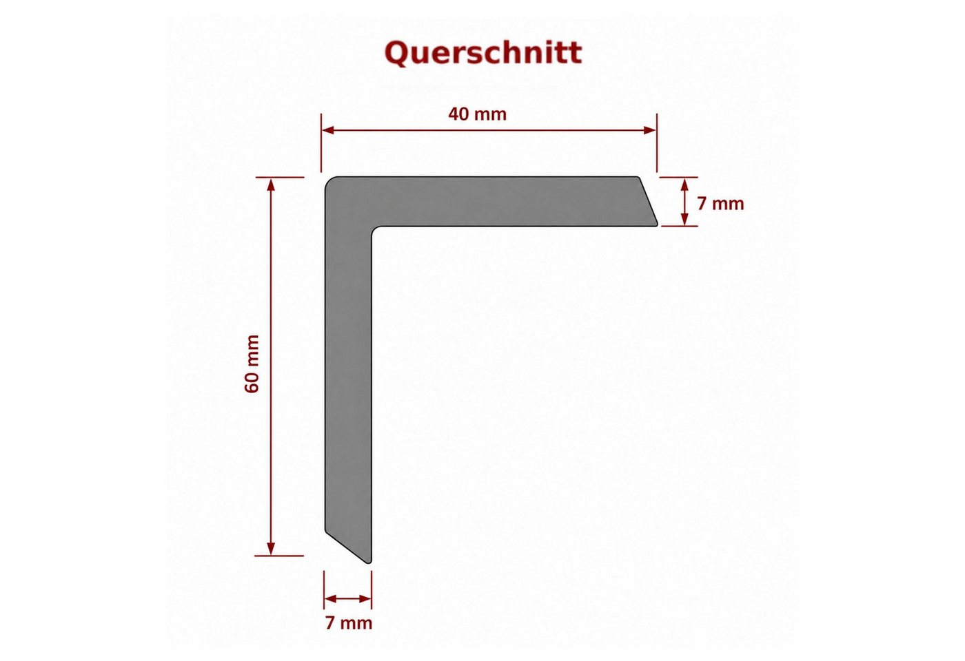 WPC Profi Terrassendielen MUSTER L-Abschlussleiste 15 cm steingrau 60x40 mm, (Abschlussleiste, Musterstück 15 cm) Bild 3