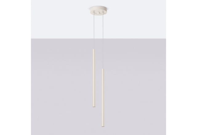 SOLLUX lighting Hängeleuchte Pendelleuchte Pastelo 2 Beige, Nicht enthalten