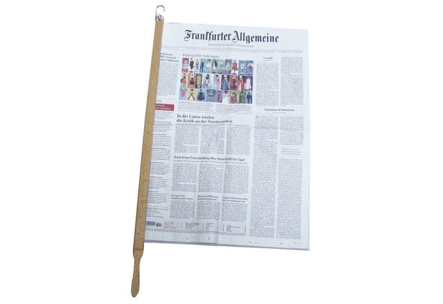 BigDean Zeitungsständer Zeitungshalter Primus Buche natur (Packung, 1 St., Zeitungsstock), Zeitungsstock, 60cm Einspannlänge