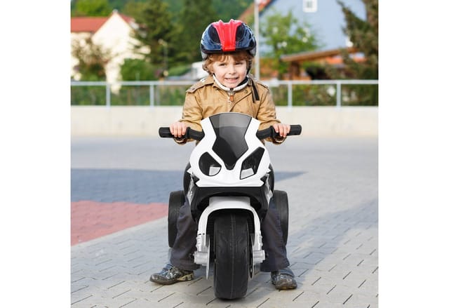 COSTWAY Elektro-Kindermotorrad, mit Musik und Scheinwerfer, Dreirad