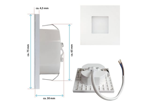 Maxkomfort LED Wandstrahler 6103, LED fest integriert, Warmweiß, 3000K, Treppenbeleuchtung