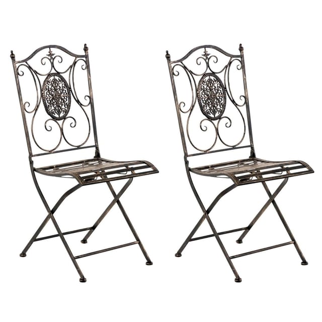 CLP Gartenstuhl Sibell (2er Set, 2 St), edle Verzierungen, Outdoor, Eisen