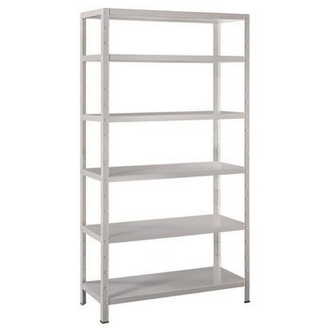 SCHULTE Regalwelt Steckregal mit 6 PowerMAX Fachböden, 65 kg Tragkraft, 200x100x30 cm (HxBxT), weiß