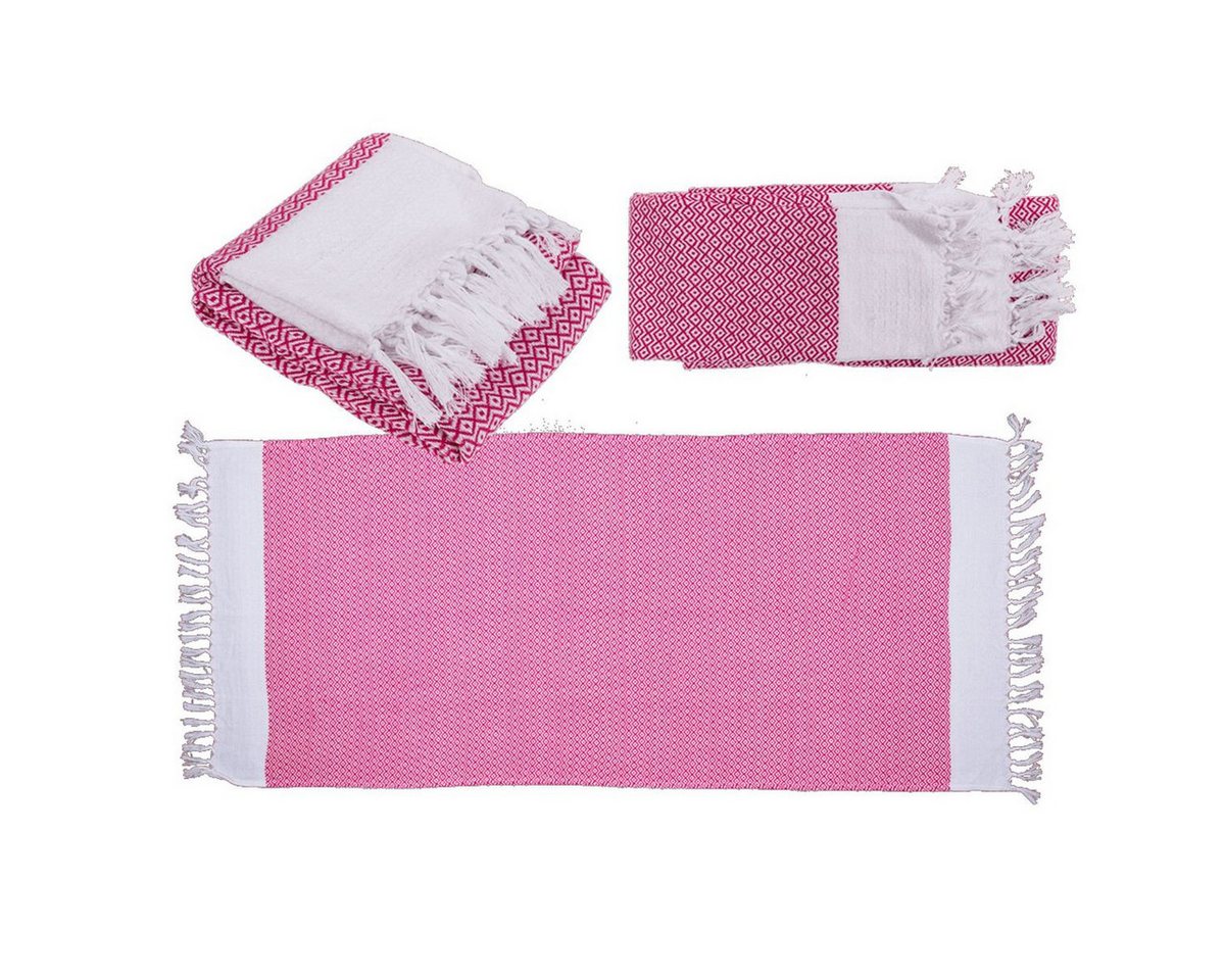 Marabellas Shop Saunatuch Handtuch für Sauna & Strand ca. 80 x 170 cm Fouta-Hamamtuch Saunatuch