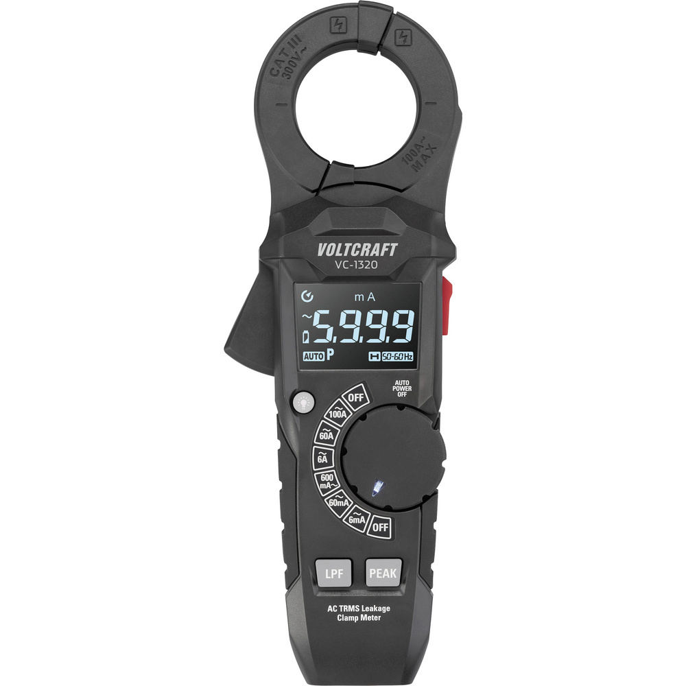Voltcraft Vc-1320 Stromzange Kalibriert (iso) Digital Anzeige (counts): 6000