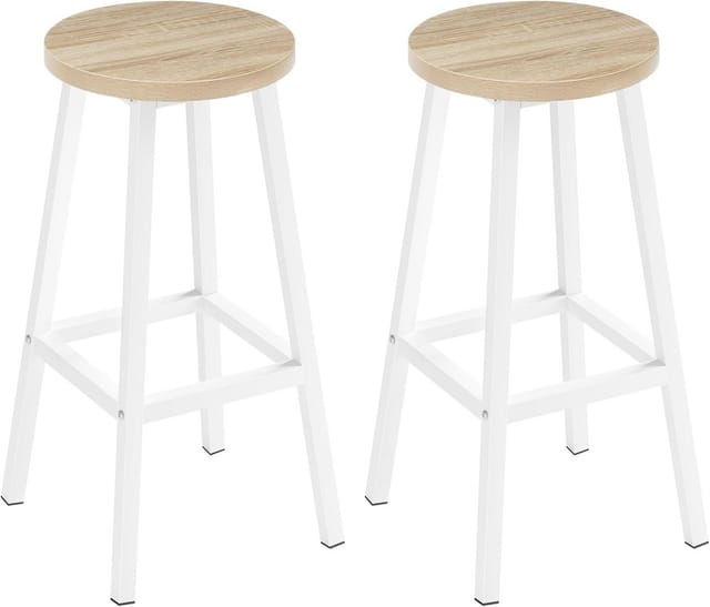Klihome Barhocker (2 St), Barstühle mit Fußstütze, für Bar Kücheninsel Esszimmer