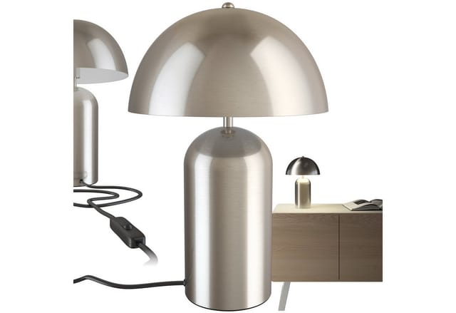 tectake Schreibtischlampe Retro-Tischlampe, Stabil, nicht relevant, Kleine Retro-Tischleuchte im angesagten 70er-Jahre Pilzdesign