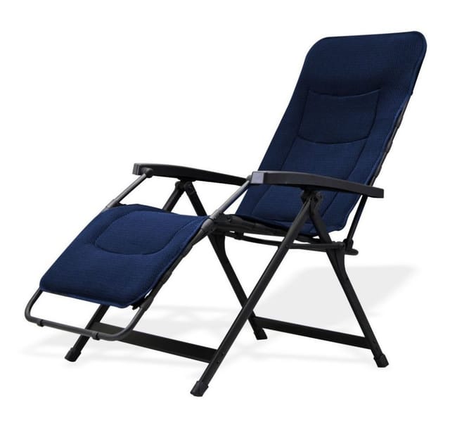Westfield Gartenliege XL Relaxliege Aeronaut blau Liegestuhl Sonnenliege Relaxsessel, 1 Relaxsessel, 1 St., 1-tlg., stufenlos verstellbar, klappbar, 140 kg Tragkraft, Camping