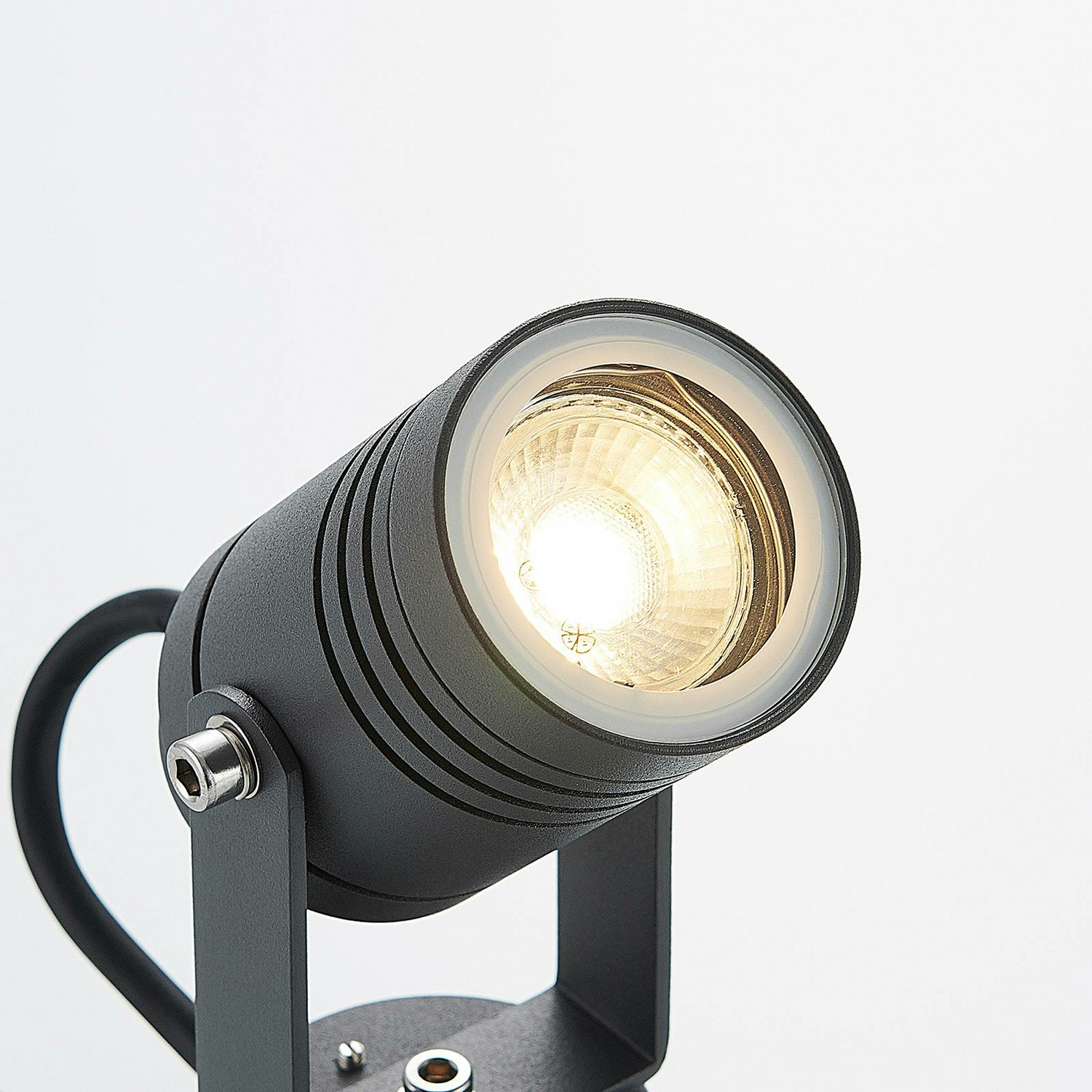 [neuwertig] B-ware Lucande Led Außenwandstrahler Galina Wandleuchte Wandleuchte Dunkelgrau 15,4 Cm