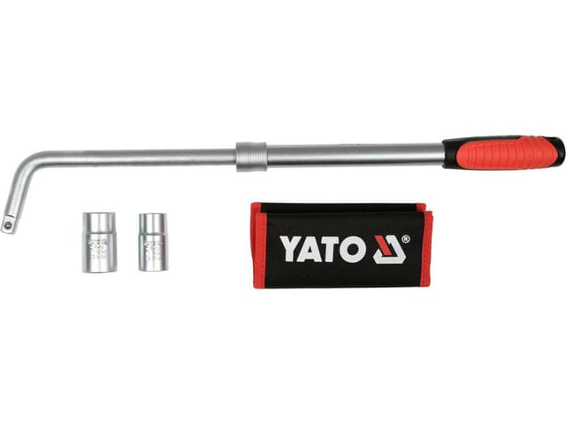 Yato Radmutternschlüssel Radmutternschlüssel 17x19 / 21x23 ausziehbarer Radschlüssel (komplett)