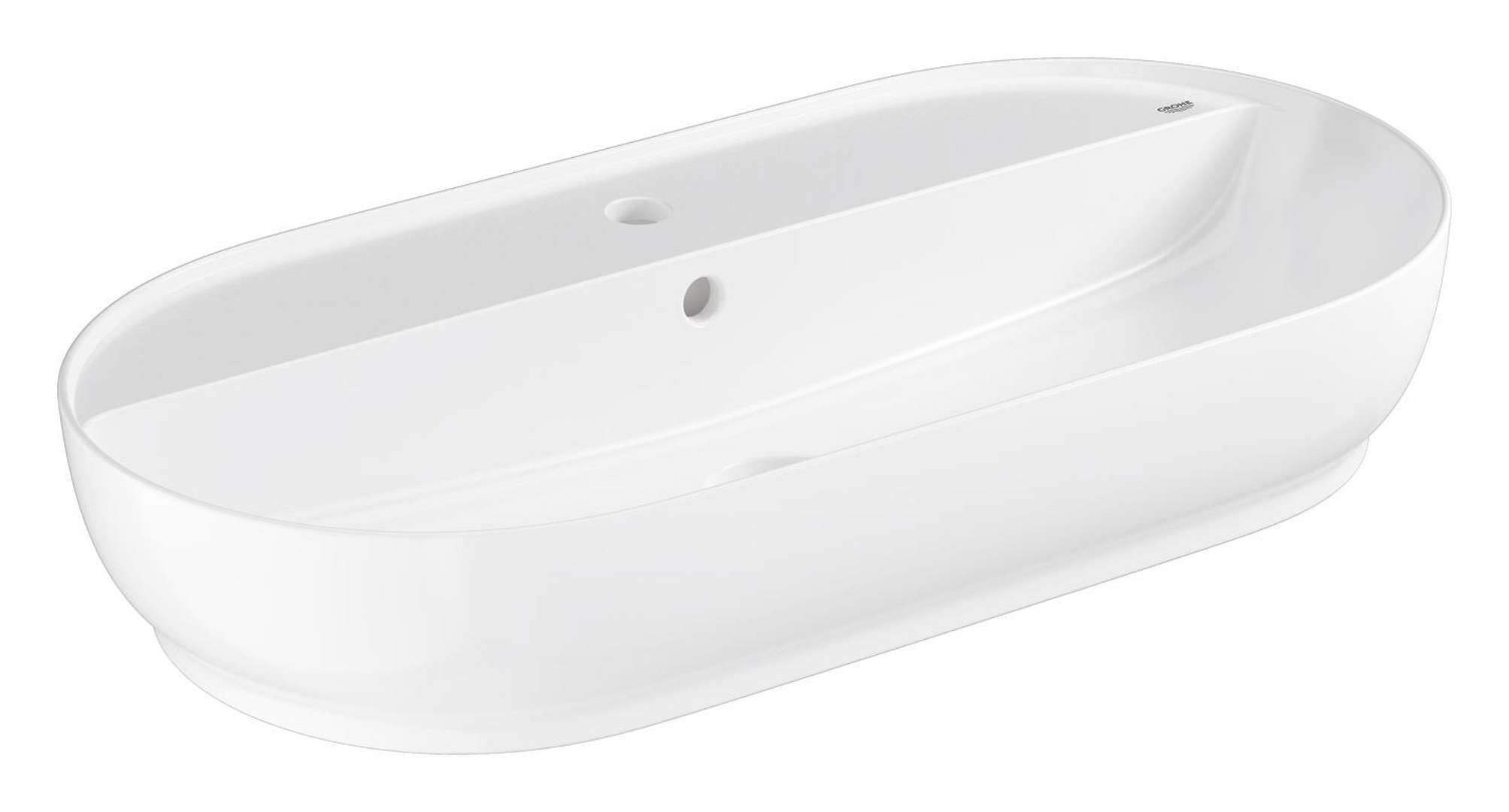 Grohe Essence Aufsatzschale, 800x400mm, 1 Hahnloch, Mit Überlauf, Ohne Ablaufgarnitur, Alpinweiß, 103571sh00