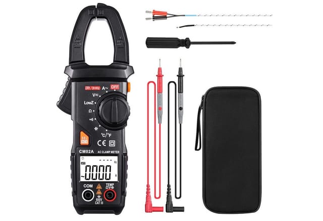 TACKLIFE Multimeter, Digital Zange Multimeter Spannungsprüfer 600A TRMS 6000 Counts NCV