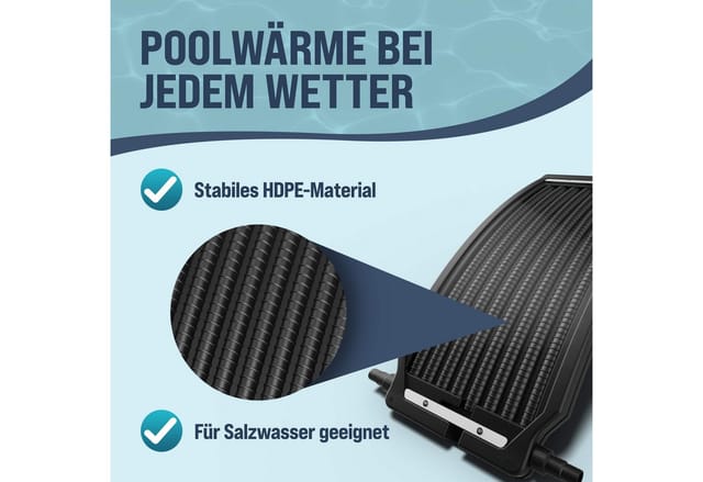 monzana Pool-Solarkollektor, Pool 3x 112x55x14 10000 L/h Höhenverstellbar 32/38mm