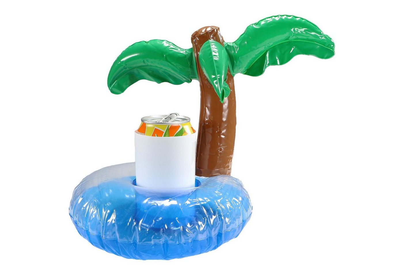 Krüger & Gregoriades Aufblasbares Partyzubehör Aufblasbarer Dosenhalter Pool Getränkehalter Insel mit Palme Bild 2