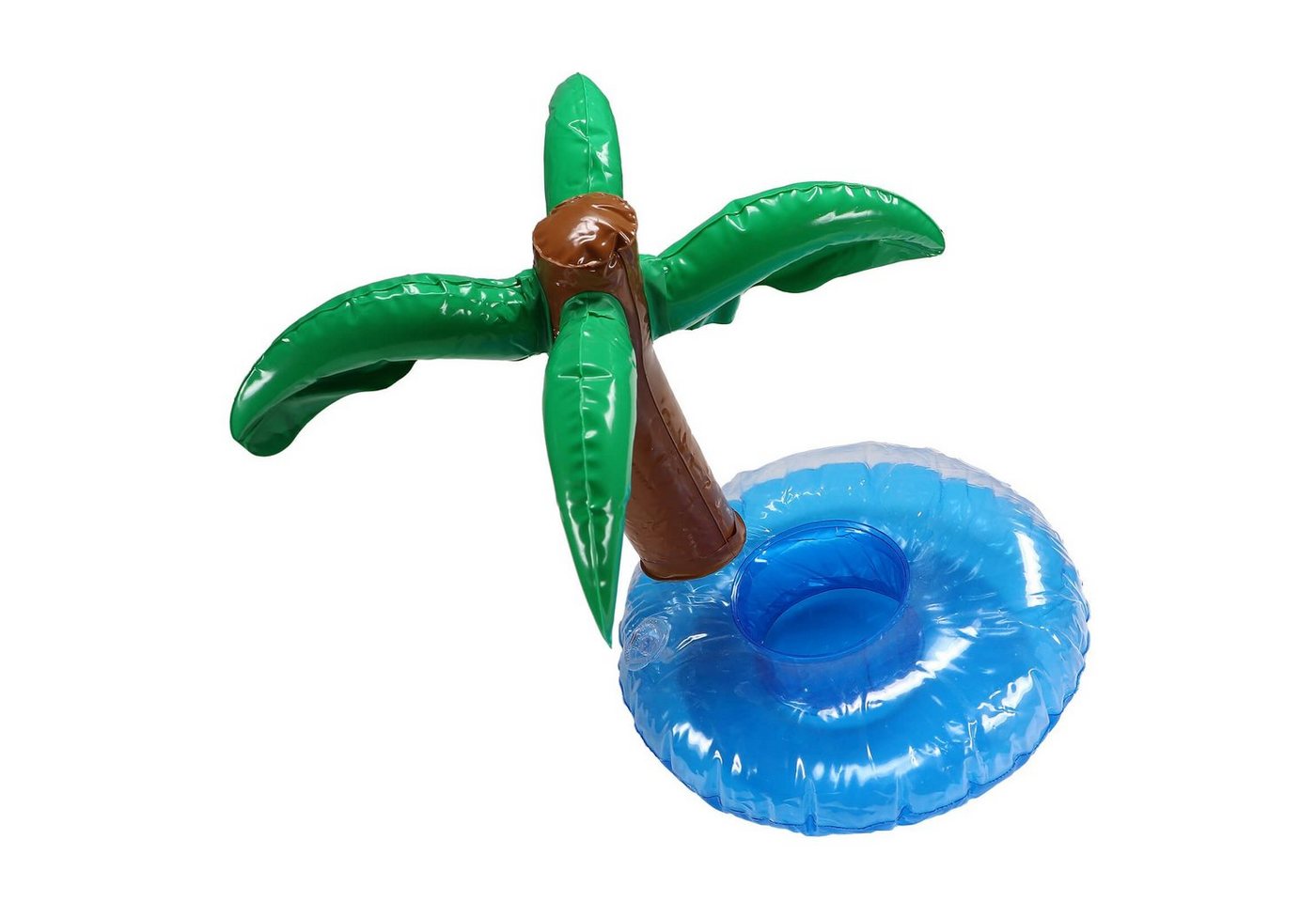 Krüger & Gregoriades Aufblasbares Partyzubehör Aufblasbarer Dosenhalter Pool Getränkehalter Insel mit Palme Bild 3