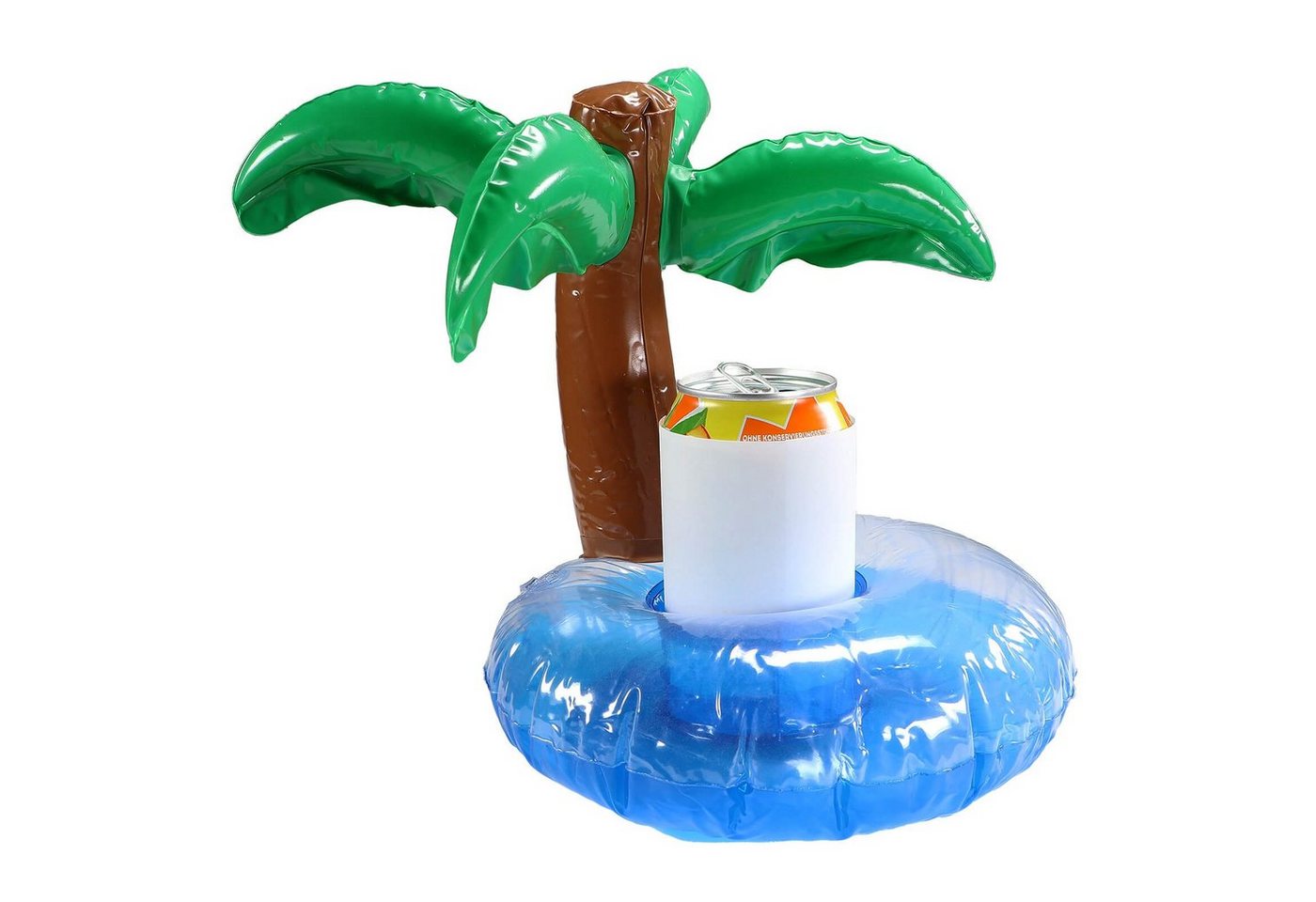 Krüger & Gregoriades Aufblasbares Partyzubehör Aufblasbarer Dosenhalter Pool Getränkehalter Insel mit Palme Bild 4