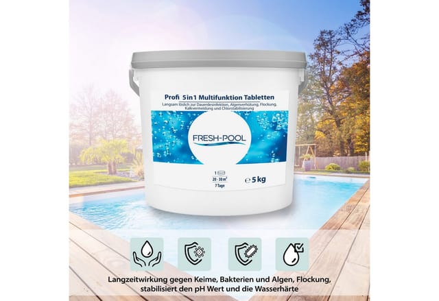 Fresh-Pool Poolpflege Profi 5in1 Multifunktion Tabletten 200g 5 kg
