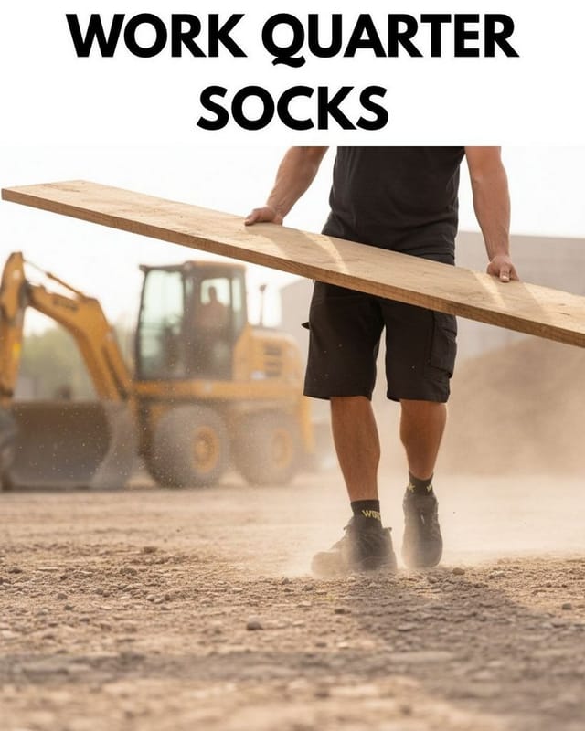 sockenkauf24 Arbeitssocken Herren Kurze Premium WORK Quarter Socken mit Komfortbund, verstärkt (5-Paar) gepolsterte Sohle, ohne Naht, Ferse & Fußspitze verstärkt