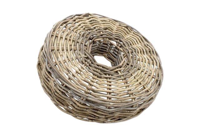 Spetebo Pflanzschale Rattan Blumenschale natur mit Folie - 40 cm (Anzahl, 1 St., Stück), zum direkten Bepflanzen geeignet